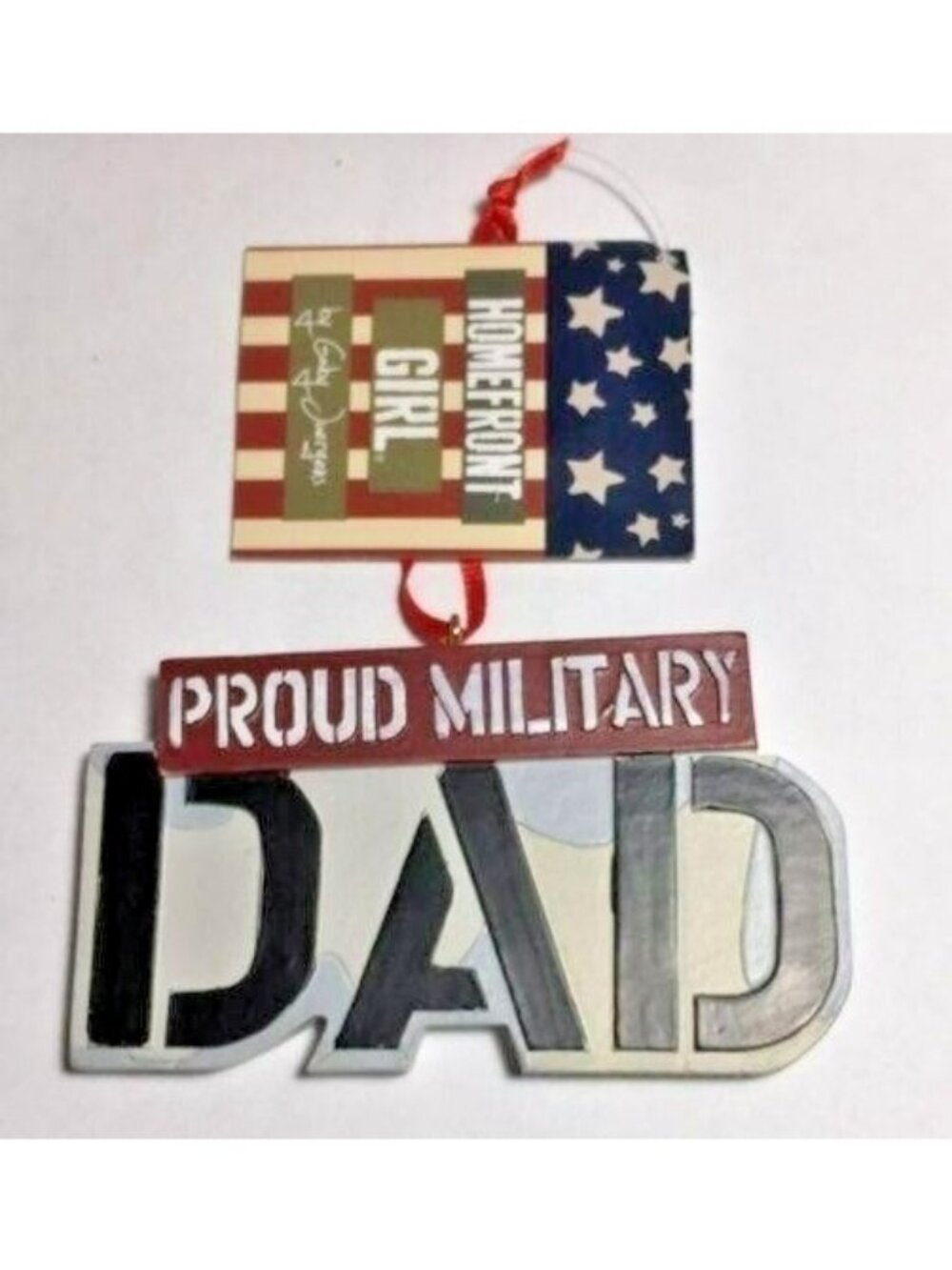 Ornament Proud Military Dad By Homefront Girl With Red White Blue Gaby Juergens